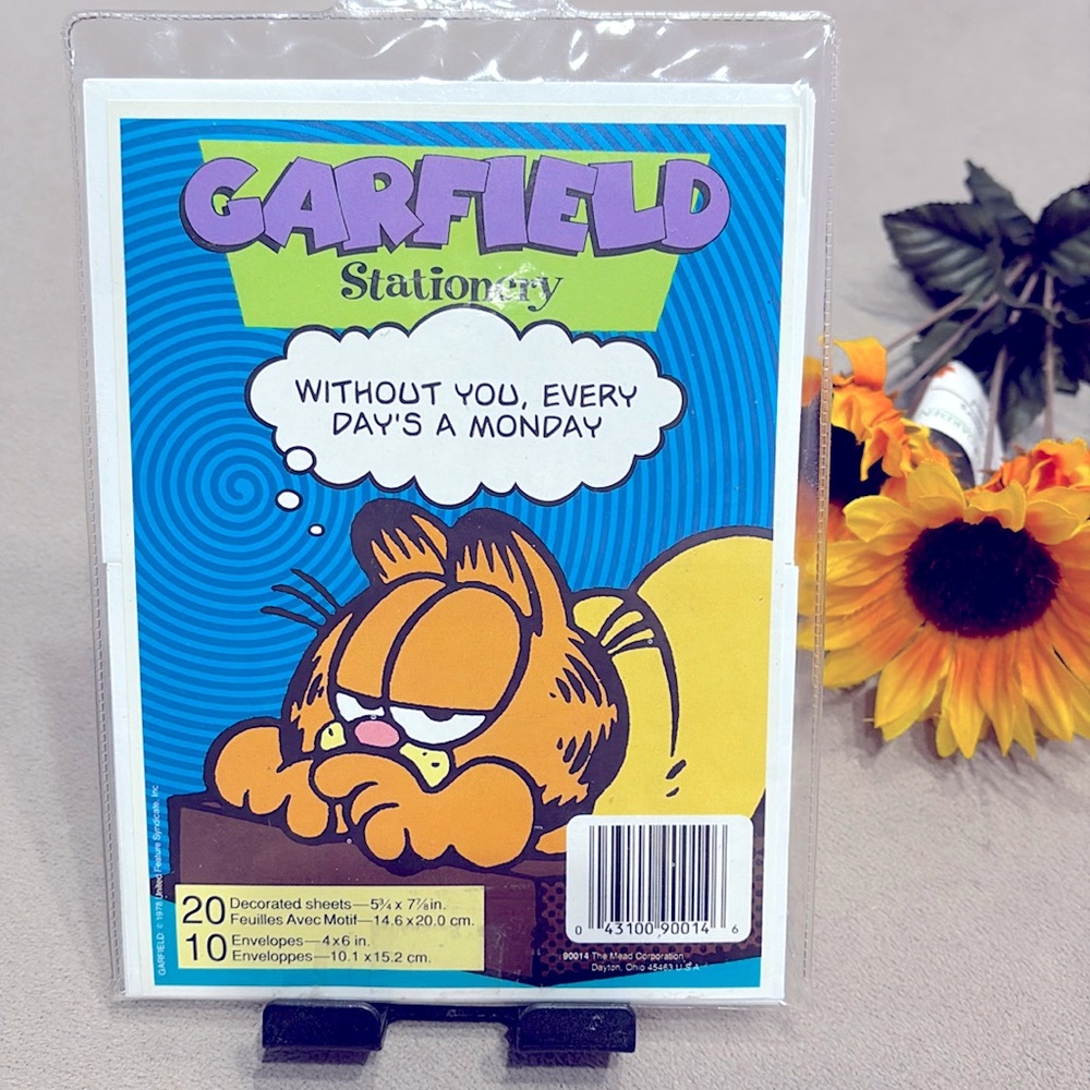 Vintage 1978 Garfield Stationary "Without You Every Day’s A Monday" New Sheets !